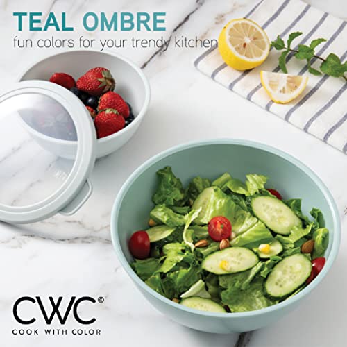Mixing Bowls with TPR Lids (Teal TPR Lids)