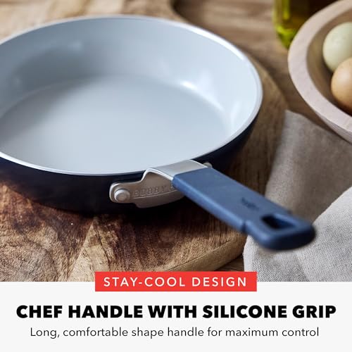 x Bobby Flay 8" Diamond Ceramic Nonstick Frying Pan (8" Frying Pan Skillet / Oxford Blue)