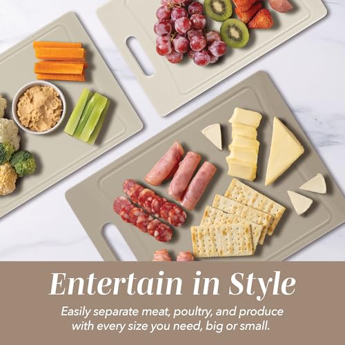 Non Slip Cutting Board Set (4 Cutting Boards / Brown)