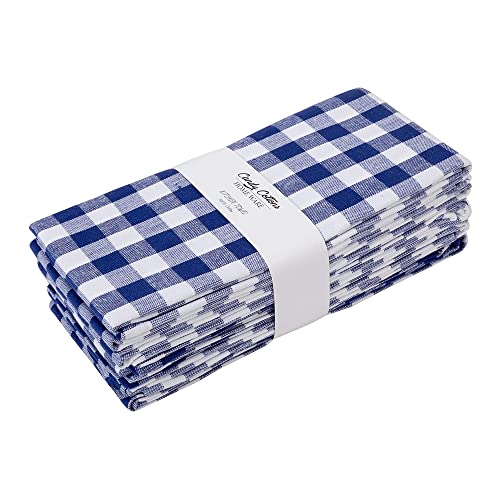 Royal Blue Classic Dish Towels Dishcloths Set (Royal Blue (Check))