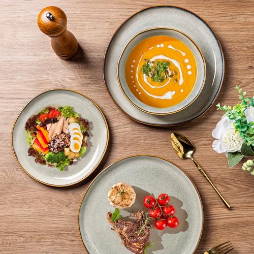 Ceramic Plates Set of 6 (Green Wheat / 8.5 Inch)