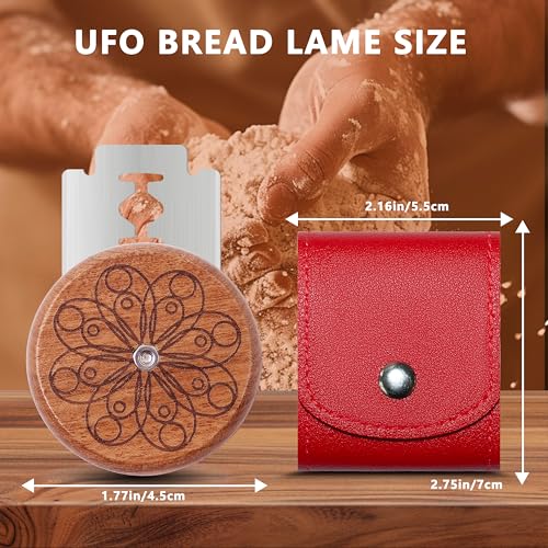 UFO Bread Lame Sourdough Scoring Tool Bread Scorer (B1-Circle-red)