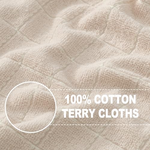 100% Cotton Terry Kitchen Towels (Beige / 13 X 28 - 6 Pack)