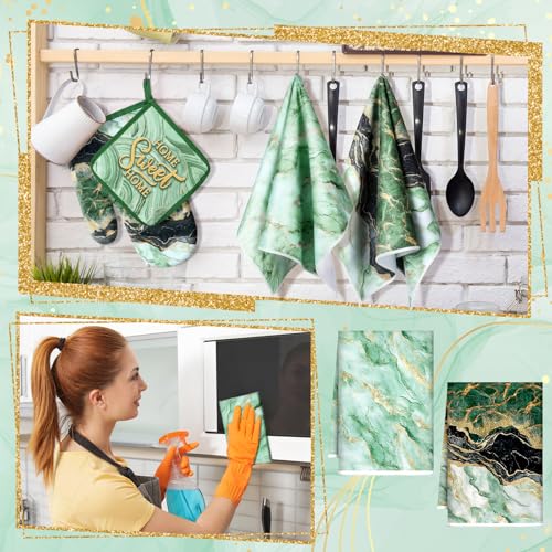 6 Pcs Bencailor 6 Pcs Olive Green Kitchen Decor (Green)