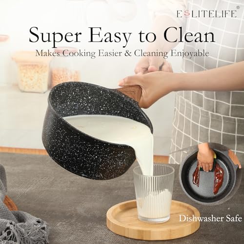 Nonstick Sauce Pan with Lid (1.5 Quarts / Black)