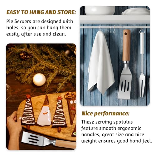 5 Pcs Mini Spatula Set for Desserts Brownies (Slotted / Wooden)