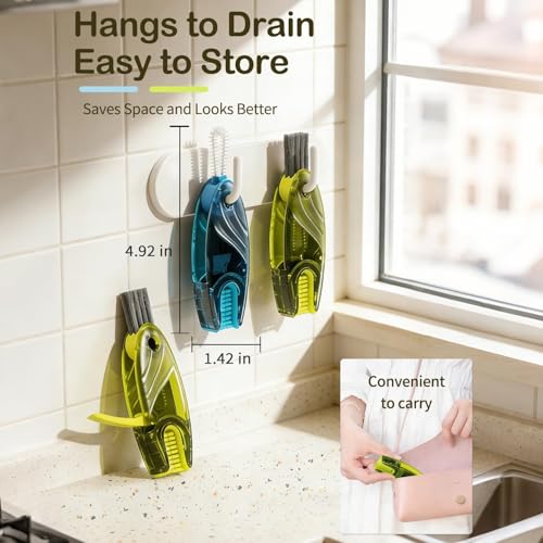 3 in 1 Cup Lid Gap Cleaning Brush Set (Mixed Colors)