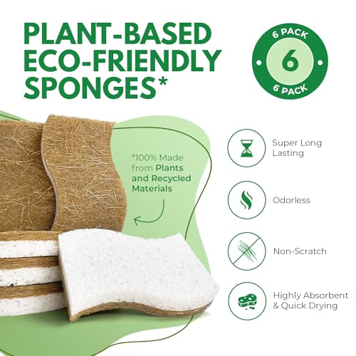 Natural Kitchen Sponges (6 Pack)