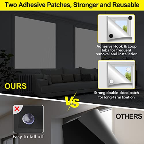 100% Blackout Curtains 2 Pack (White / 57"W x 118"H (Pack of 2))