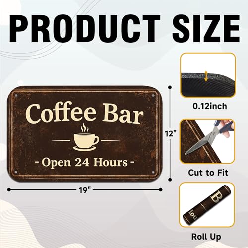 Vintage Coffee Bar Coffee Drying Mat 19" x 12" (Coffee Bar / 19" x 12")