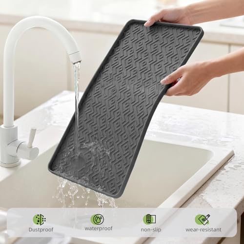 Silicone Coffee Mat 19" x 12" (Black / 19'' x 12'')
