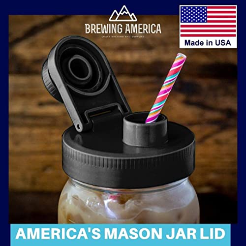 Mason Jar Cold Brew Coffee Maker Infuser (Cold Brew Kit 1 Quart (32 Ounces) / Black)