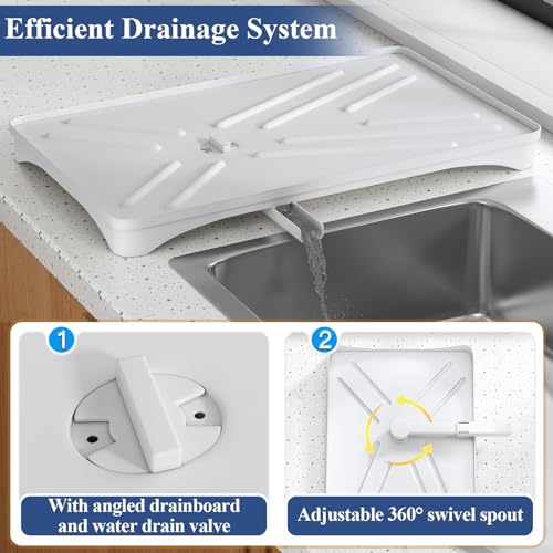Dish Drying Rack for Kitchen Counter (White / Countertop)