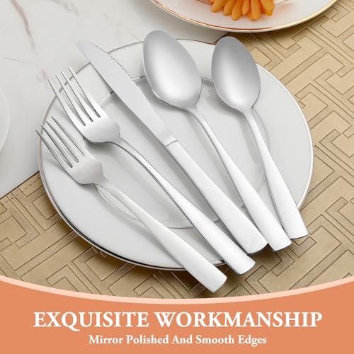 20 Pcs Silverware Set (Silver)