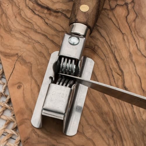 Manual Handheld Knife Sharpener with Bubinga Handle (Bubinga Wood Handle)