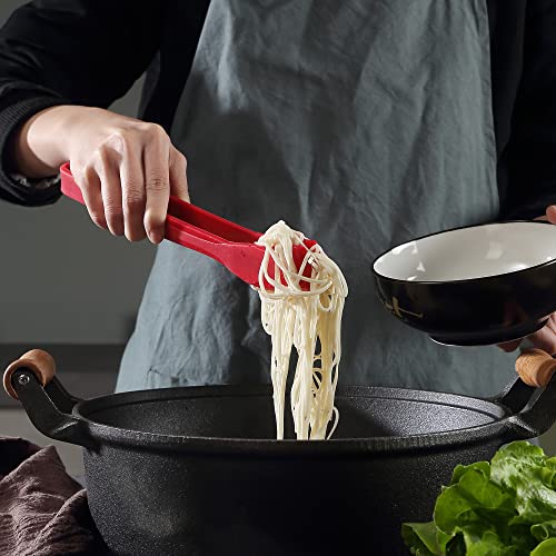 Silicone Kitchen Tongs 2 (2 Pack Red)