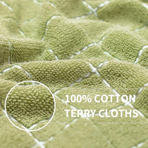 100% Cotton Terry Kitchen Towels (Sage Green / 13 X 28 - 6 Pack)