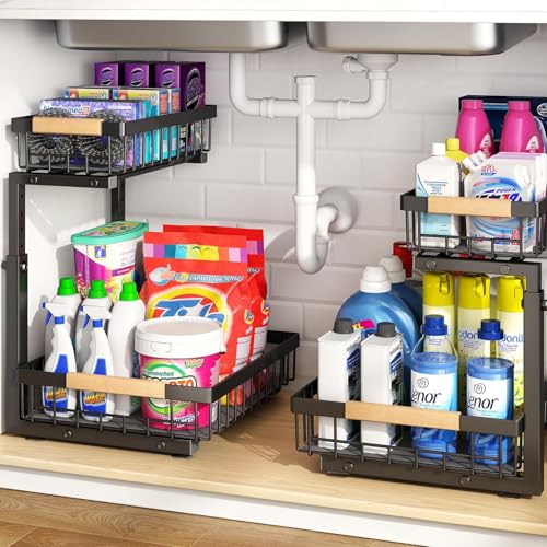 Under Sink Organizer (Small-2-Pack / Black)