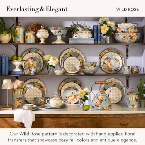 Enamel Utensil Holder (Slate Wild Rose)