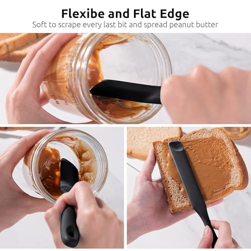 Silicone Jar Spatula for Sourdough Starter (Black / 9.65 in)