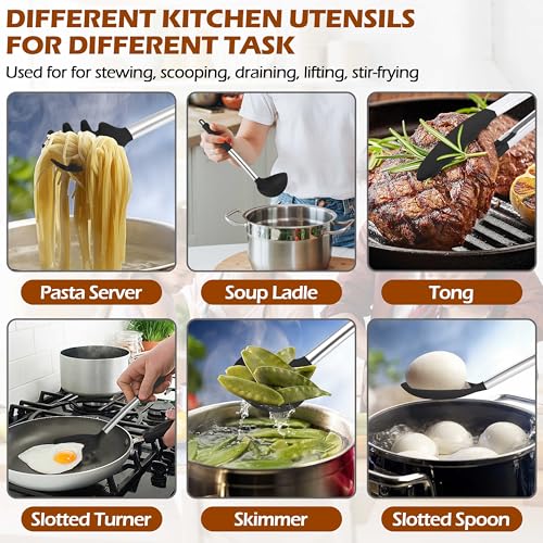 29 PCS Silicone Cooking Utensils Set (Black)