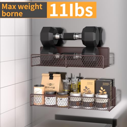 Magnetic Spice Rack for Refrigerator (Brown / 4 Pack)