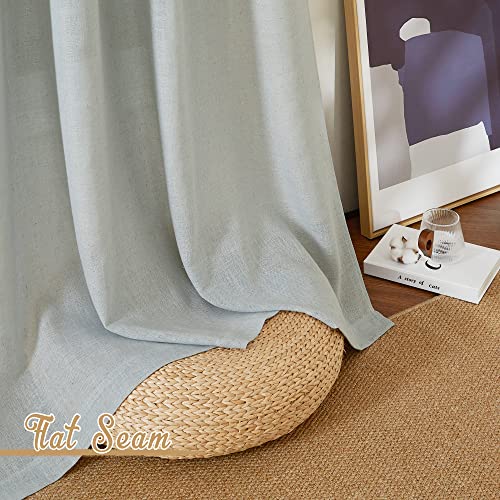 Linen Gray Curtains 84 inches Length 2 Panels Set (52"W x 84"L (Pack of 2) / Linen Gray)