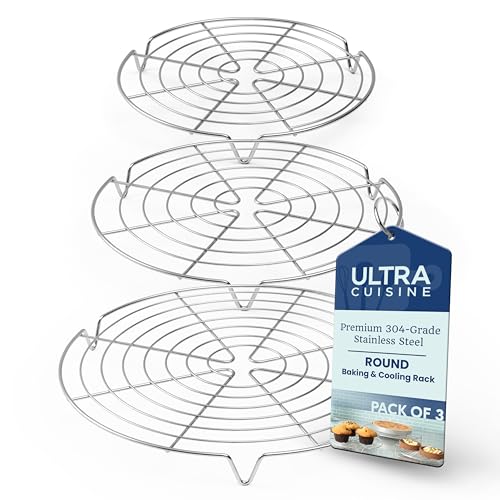 3 Set Round Cooling Racks for Baking (Round Rack 3-Pack)