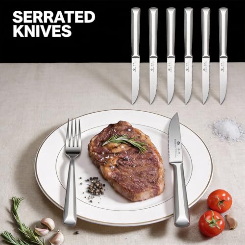 16 Pieces High Carbon Japanese Stainless Steel Knife Set with Block