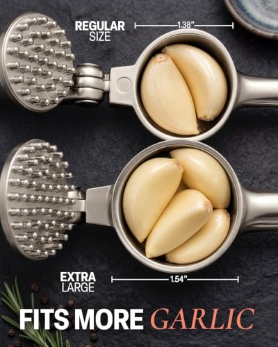 Large Premium Garlic Press Set (Extra Large | Imperial Silver)