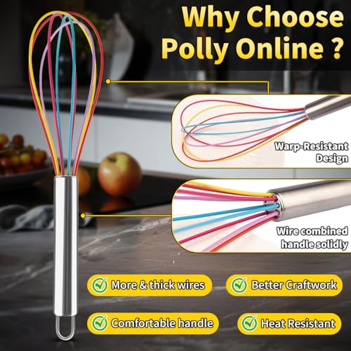 Silicone Whisk Set (8" 10" 12" / Rainbow)