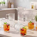 12 Pack Glass Coffee Mugs with Handles (Classic)