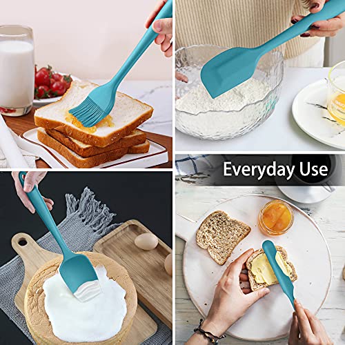 15 Piece Kitchen Cooking Utensils Set with Holder (Dark Blue)