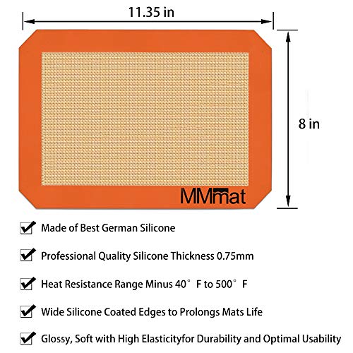 Best German Silicone Baking Mat (Quarter Sheet Baking Mat (Set of 2) / 8 x 11.35 inches (LxW) *2)