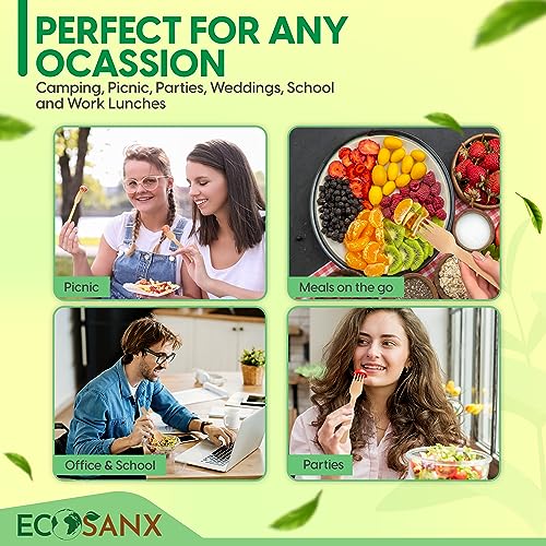 120 PCs Wooden forks for eating 6.3" Splinter Free Compostable Forks