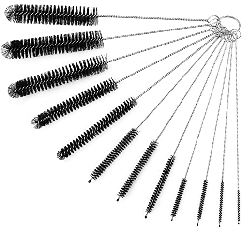 12 Pcs Straw Cleaner Brushes Set (8.2 Inch Black)