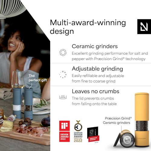Salt and Pepper Grinder Set Manual (Mustard Yellow / Set of two manual grinders)
