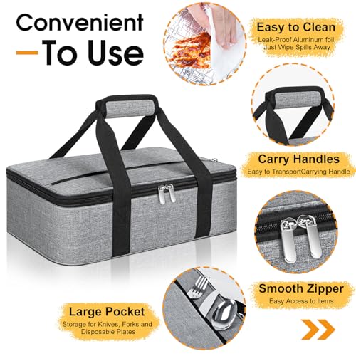 Insulated Casserole Carrier (16x10x4 in / Light Gray)