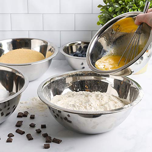 Stainless Steel Mixing Bowls Set (Silver)