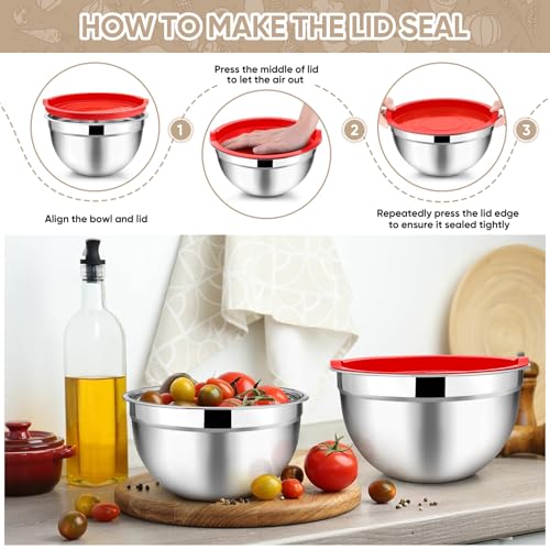 Mixing Bowls Set of 5 (Red)