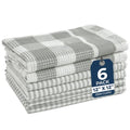 Cotton Dish Towels (12"x12" - 6 Pack / Grey)