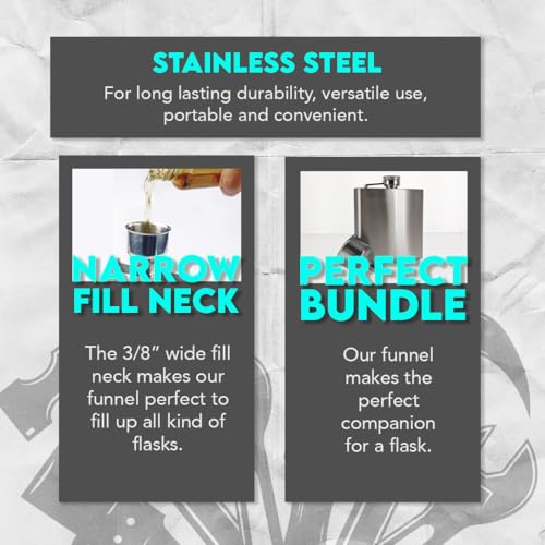 Stainless Steel Funnel for Flasks Bottles and Mini Bottles