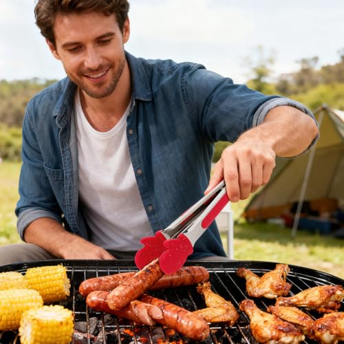 Stainless Steel Tongs with Silicone Tips