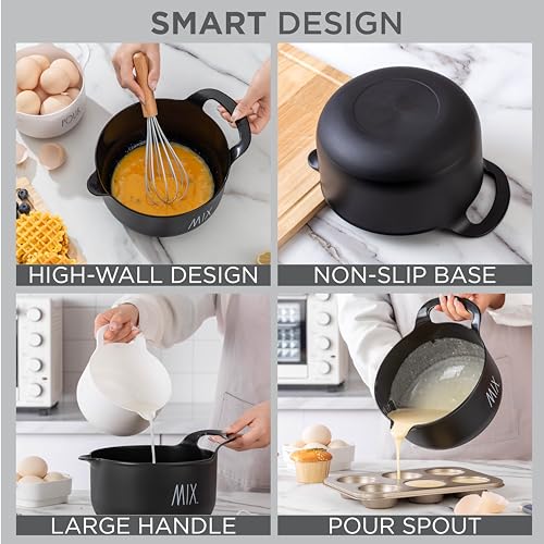 Non Slip Mixing Bowls (4pc / Black)