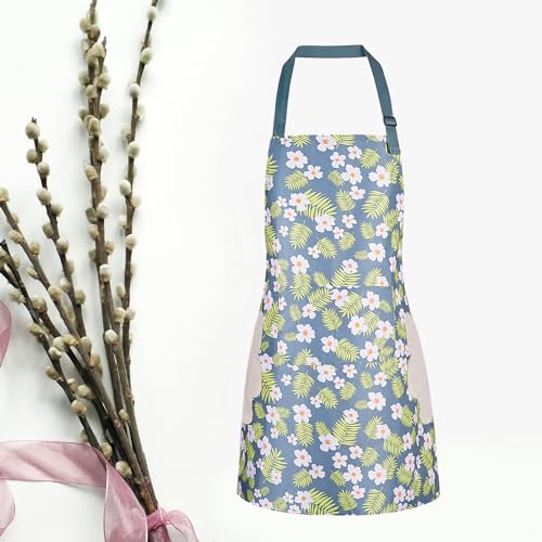 2 Pack Floral Aprons with Pocket (2pack #C)