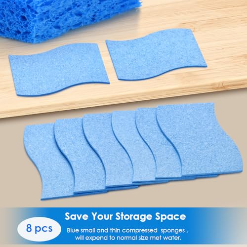 8PCS Blue Dish Washing Kitchen Sponge
