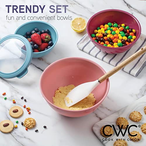 Mixing Bowls with TPR Lids (Multi/Navy TPR Lids)