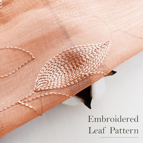 Fall Burnt Orange Sheer Curtains (52"W x 84"L (Pack of 2) / Burnt Orange)
