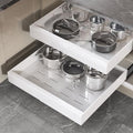 2 Pack Pull Out Cabinet Organizer 19" Deep (White / 19"D x 12.3"-20.5"W(2Pack))