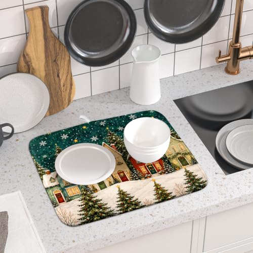 Christmas Dish Drying Mat (18" x 16")